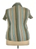 Assorted Brands Stripes Green Short Sleeve Blouse Size 22 - 24 - photo 2