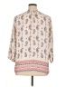 Lucy & Laurel 100% Polyester Paisley Ivory 3/4 Sleeve Blouse Size XL - photo 2