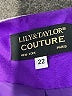 Lily & Taylor 100% Polyester Print Purple Blazer Size 22 - photo 6