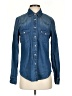Gap 100% Cotton Blue Long Sleeve Button-Down Shirt Size S - photo 1