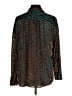 Jodifl 100% Polyester Animal Print Teal Long Sleeve Blouse Size M - photo 2