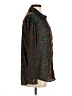 Jodifl 100% Polyester Animal Print Teal Long Sleeve Blouse Size M - photo 4