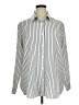 Unbranded 100% Polyester Stripes Silver Long Sleeve Blouse Size 16 - photo 1