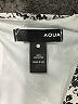 Aqua 100% Polyester Print Gray White Casual Dress Size XS - photo 7