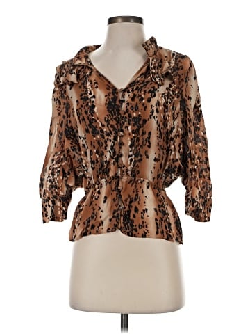 Parker 3/4 Sleeve Silk Top (view 1)