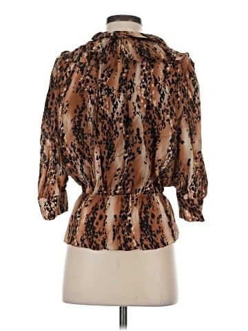 Parker 3/4 Sleeve Silk Top (view 2)