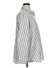 Unbranded 100% Polyester Stripes Silver Long Sleeve Blouse Size 16 - photo 4