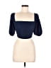 Fashion Nova Blue Short Sleeve Top Size M - photo 1