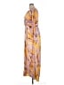 Unbranded 100% Polyester Print Yellow Casual Dress Size XL - photo 5