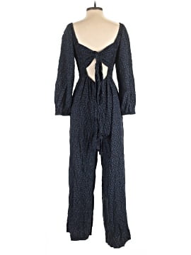 Madewell Lucie Tie-Back Long-Sleeve Jumpsuit in Carmine Floral (view 2)