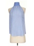J.Crew 100% Silk Stripes Blue Sleeveless Silk Top Size 4 - photo 1
