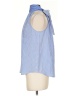 J.Crew 100% Silk Stripes Blue Sleeveless Silk Top Size 4 - photo 5