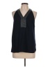 Ecru 100% Polyester Black Sleeveless Blouse Size L - photo 1