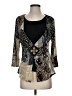 Elementz Black 3/4 Sleeve Blouse Size S - photo 1