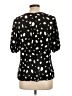 Beacon 100% Polyester Polka Dots Black Short Sleeve Blouse Size L - photo 2