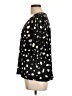 Beacon 100% Polyester Polka Dots Black Short Sleeve Blouse Size L - photo 5