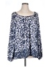Chaps 100% Polyester Blue Long Sleeve Blouse Size XL - photo 1