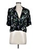 AFRM Floral Black Short Sleeve Blouse Size M - photo 1