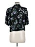 AFRM Floral Black Short Sleeve Blouse Size M - photo 2
