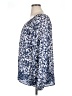 Chaps 100% Polyester Blue Long Sleeve Blouse Size XL - photo 5