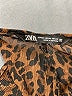 Zara Animal Print Brown Long Sleeve Blouse Size XS - photo 7