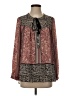 DR2 100% Polyester Burgundy Long Sleeve Blouse Size S - photo 1