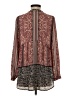 DR2 100% Polyester Burgundy Long Sleeve Blouse Size S - photo 2