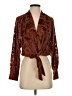 VICI 100% Polyester Brown Long Sleeve Blouse Size XS - photo 1