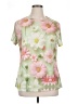 Unbranded 100% Polyester Green Short Sleeve Blouse Size XL - photo 1