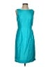 Talbots Solid Teal Cocktail Dress Size 4 - photo 1