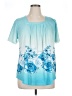 Unbranded Blue Short Sleeve Blouse Size XL - photo 1