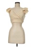 Shein Tan Sleeveless Blouse Size 6 - photo 1