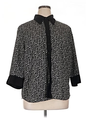 Fred David 3/4 Sleeve Button-Down Shirt (view 1)