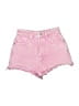 Zara Hearts Pink Denim Shorts Size 4 - photo 1