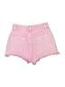 Zara Hearts Pink Denim Shorts Size 4 - photo 2