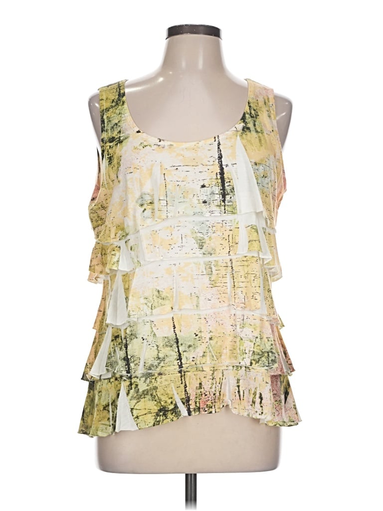 Pre-owned Coldwater Creek Sleeveless Blouse In Yellow