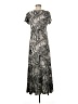 Peruvian Connection Paisley Graphic Gray Casual Dress Size M - photo 2