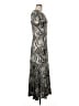 Peruvian Connection Paisley Graphic Gray Casual Dress Size M - photo 4