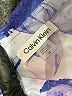 Calvin Klein 100% Cotton Print Blue Purple Cocktail Dress Size 14 - photo 7