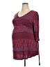 a:glow Burgundy 3/4 Sleeve Top Size XXL - photo 1