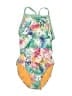 Dolfin Tropical Yellow One Piece Swimsuit Size Med (34) - photo 1
