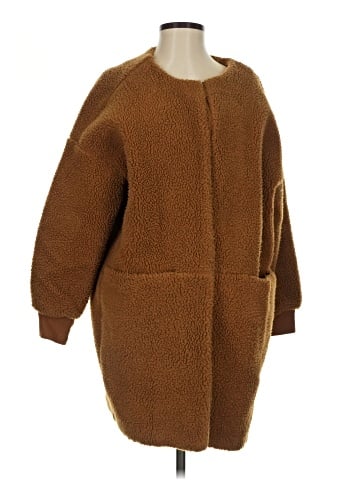 Madewell Bonded Sherpa Cocoon Coat (view 1)