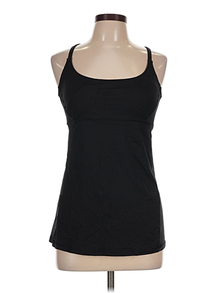 Pre-owned Lululemon Athletica Tank Top Black Halter Neckline Tops