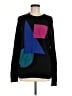Alfani 100% Cotton Graphic Black Pullover Sweater Size M - photo 1