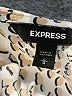 Express 100% Polyester Animal Print Ivory Long Sleeve Blouse Size L - photo 7