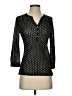 Outback Red 100% Nylon Polka Dots Black 3/4 Sleeve Blouse Size XS - photo 1