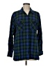 Gap Plaid Blue Long Sleeve Button-Down Shirt Size M - photo 1