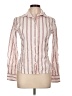 Survival 100% Cotton Stripes Ivory Long Sleeve Blouse Size L - photo 1