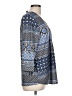 Robert Louis Blue 3/4 Sleeve Blouse Size L - photo 4