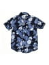 Janie and Jack 100% Cotton Floral Blue Short Sleeve Button-Down Shirt Size 6 - photo 1